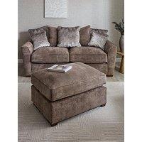 The Very Collection Roulette 3 Seater Fabric Sofa + Footstool Set