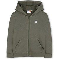 Timberland Boys Zip Through Hoodie - Khaki