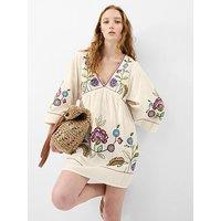 Accessorize Embroidered Cover Up Tunic - Cream