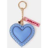 Accessorize Heart Bag Charm - Blue