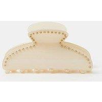 Accessorize Stud Claw Clip - Cream