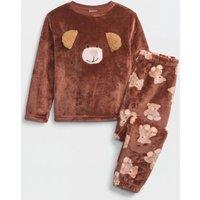 The Very Collection Bear Face Fleece Pyjama (9Months-7 Years)