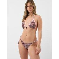 Accessorize Floral Tie Side Bikini Bottom - Red