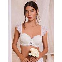 Lipsy Lipsy Bridal All Over Lace Multiway Frill Bra - White