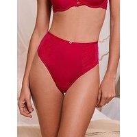 Lipsy Lipsy Lace Red Brazillian Brief - Red