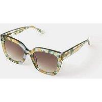 Accessorize Oversized Square Sunglasses - Green