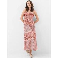 Accessorize Floral Print Smock Maxi Dress - Pink