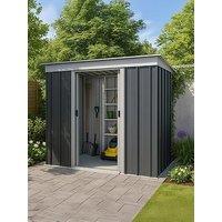 Yardmaster 6Ft X 4Ft Castleton Pent Roof Metal Shed With Floor Frame