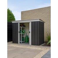 Yardmaster 8Ft X 4Ft Castleton Pent Roof Metal Shed With Floor Frame