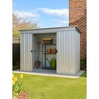 Yardmaster 8 X 4 Ft Double Door Metal Pent Roof Shed
