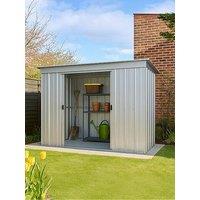 Yardmaster 8 X 4 Ft Double Door Metal Pent Roof Shed With Floor Frame