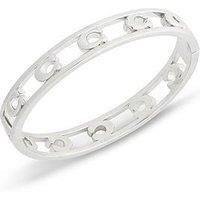 Coach Open Enamel C Hinged Bangle - Silver