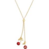 Coach Cherry Slider Pendant Necklace - Red