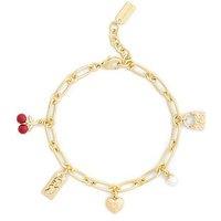 Coach Enamel Cherry Mixed Charm Bracelet - Red