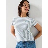 Guess Jeans Short Sleeve Striped T-Shirt - Blue