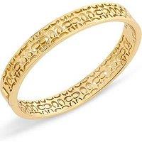 Coach Quilted C Hinged Bangle - Gold