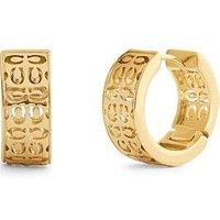 Coach Quilted C Huggie Earrings - Gold