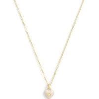 Coach Enamel C Heart Necklace - White