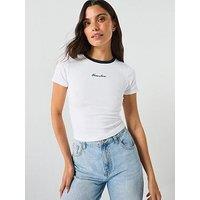 Guess Jeans Embro Ringer T-Shirt - White