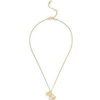 Coach Heart & Flower Necklace - Gold