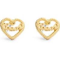 Coach Heart Studs - Gold