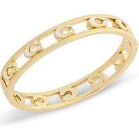 Coach Open Enamel C Hinged Bangle - Cream