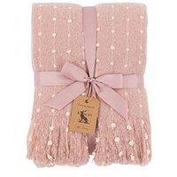 Gallery Direct Dot Faux Cashmere 4 Way Ribbon & Swing Tag Throw