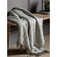 Gallery Direct Herringbone Faux Mohair Throw Olive 1300X1800Mm