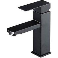 Living And Home Matte Black Single Handle Stainless Steel Bathroom Tap