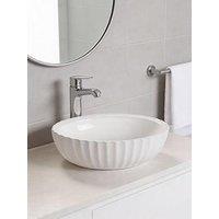 Living And Home Artistic Oval Bathroom Vessel Vanity Sink