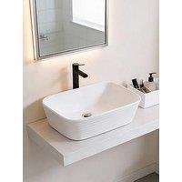 Living And Home White Square Countertop Bathroom Sink Bowl Sink