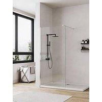 Living And Home Transparent Tempered Glass Walk-In Shower Screen Panel 80*190Cm
