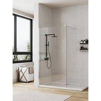 Living And Home Transparent Tempered Glass Walk-In Shower Screen Panel 90*190Cm