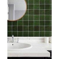 Living And Home 10Pcs Self-Adhesive 9-Grid Wall Tile Stickers Green