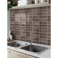 Living And Home Set Of 10 Grey-Green Self-Adhesive Wall Tile Stickers