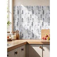 Living And Home 10Pcs Light Grey Self-Adhesive Wall Tile Stickers