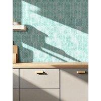 Living And Home 10Pcs Blue-Green Self-Adhesive Wall Tile Stickers