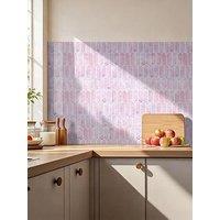 Living And Home 10Pcs Pink Self-Adhesive Wall Tile Stickers