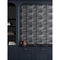 Living And Home 10Pcs Dark Grey Self-Adhesive Wall Tile Stickers