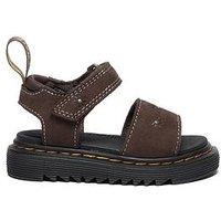 Dr Martens Youth Marlowe Flower Nubuck Sandal - Dark Brown