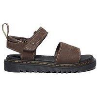 Dr Martens Junior Marlowe Flower Nubuck Sandal - Dark Brown