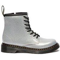 Dr Martens Junior 1460 8 Eye Leather Boot - Silver Nebula Glitter