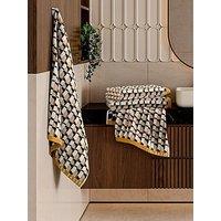 Ted Baker Rossi Geo Stripe Hand Towel Gold