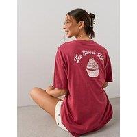 The Very Collection The Sweet Life Cake Short Sleeve Tshirt And Short Pyjama Set