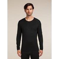 Icebreaker Mens 200 Oasis Long Sleeve Base Layer Top - Black