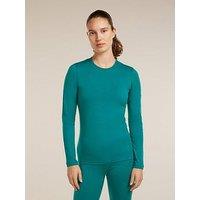 Icebreaker Womens 200 Oasis Long Sleeve Crew Top - Green