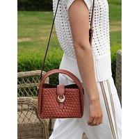 Luella Grey Maggie Tuscan Blush Weave Crossbody Bag - Pink