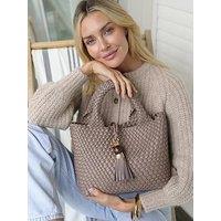 Luella Grey Suky Peat Medium Woven Crossbody