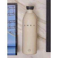 Smeg 24Bottles Lightweight And Leakproof Urban Bottle, Stainless Steel, 1L, Cream