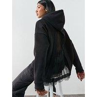 Allsaints Nia Lace Hoody - Black